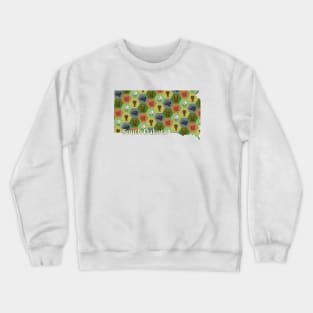 South Dakota State Map Board Games Crewneck Sweatshirt